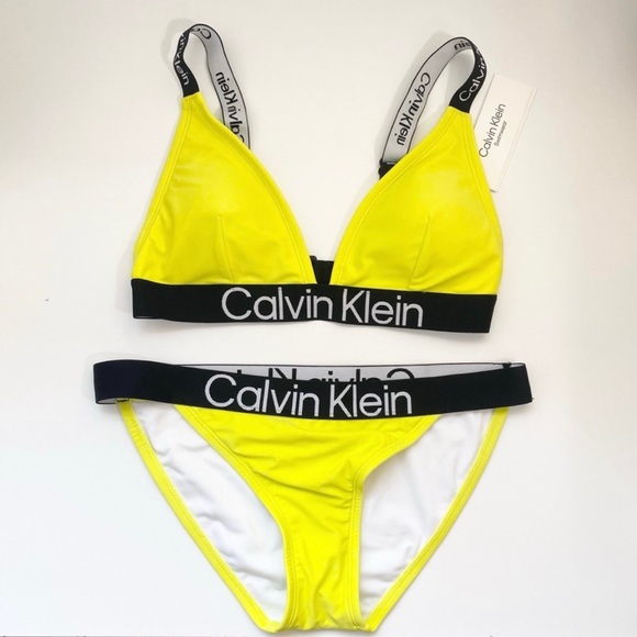 Calvin Klein Swim Calvin Klein Yellow Bikini Poshmark